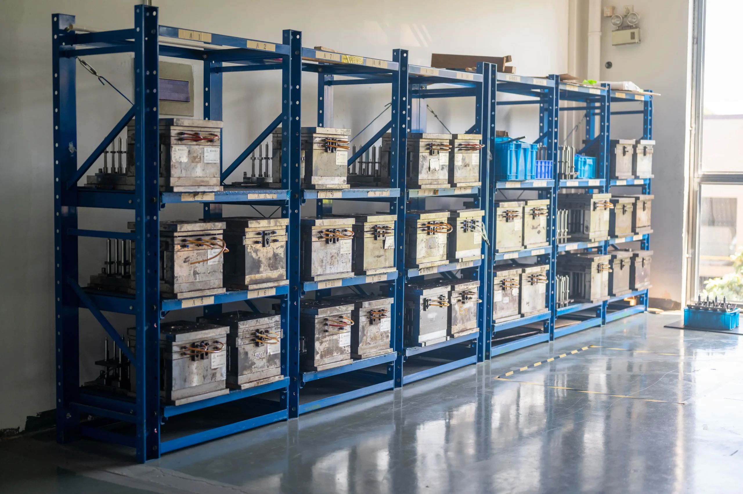 Quality assurance technician performing vacuum leak testing on cosmetic bottles
