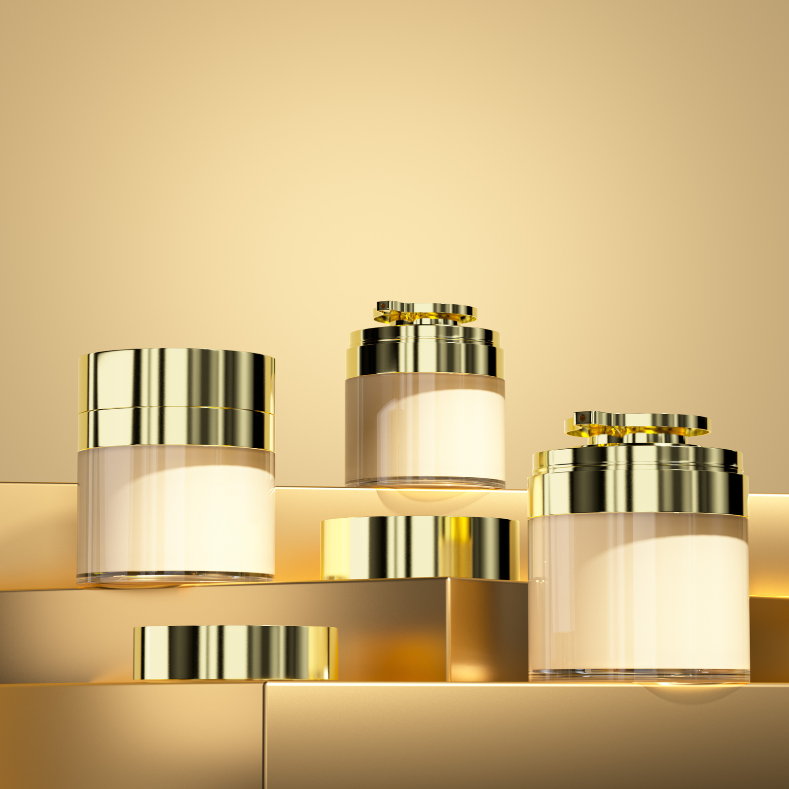 Cosmetic paste and base makeup jars