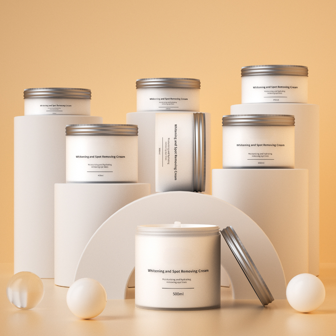 Large scale glass cream packaging for sleeping masks