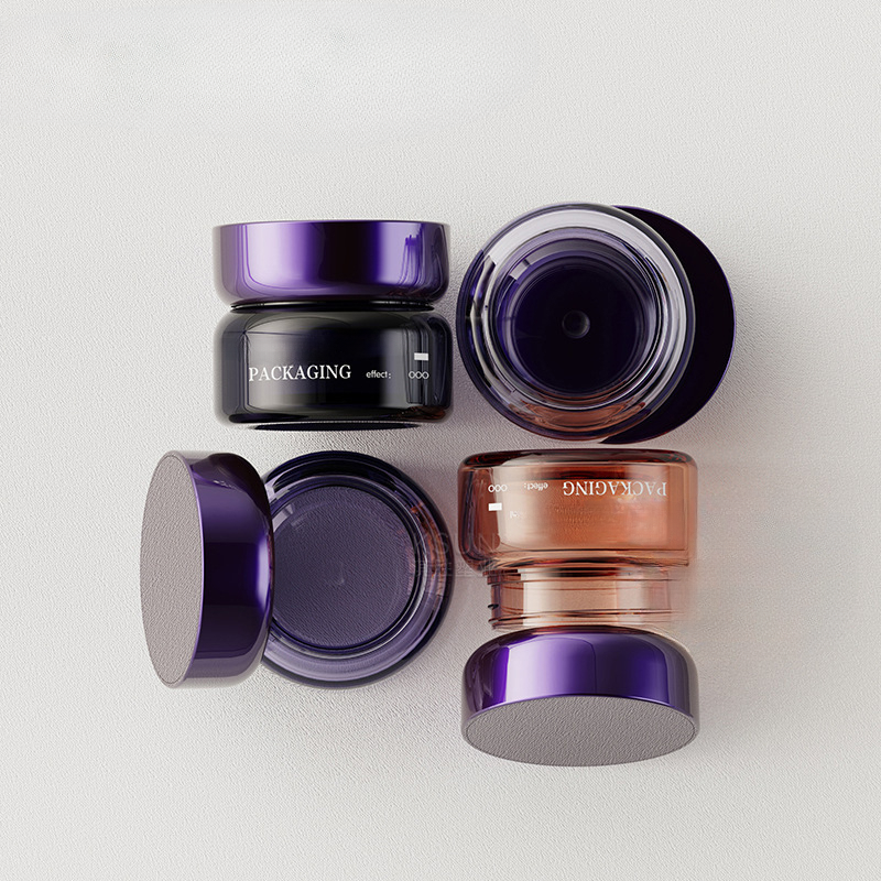 Premium custom glass cosmetic jars with lids