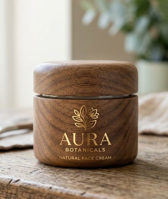 Hot Stamped Metallic Gold Foil Cosmetic Jar Finish