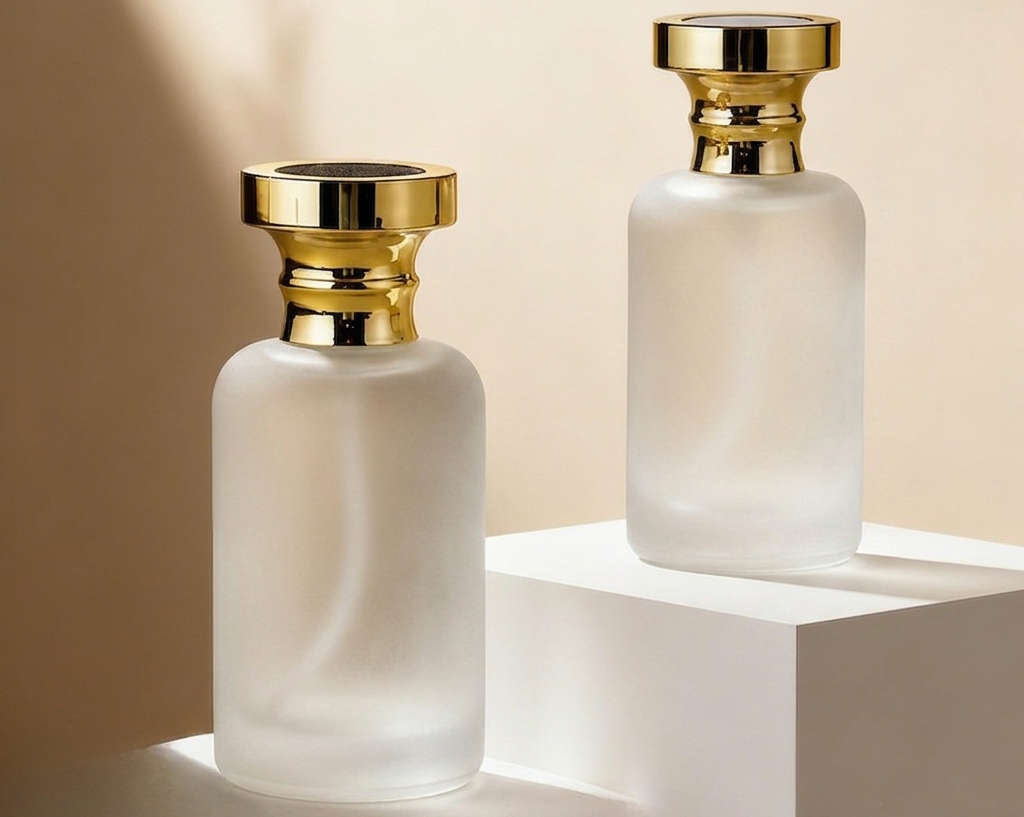 Frosted and matte perfume bottle finishing techniques