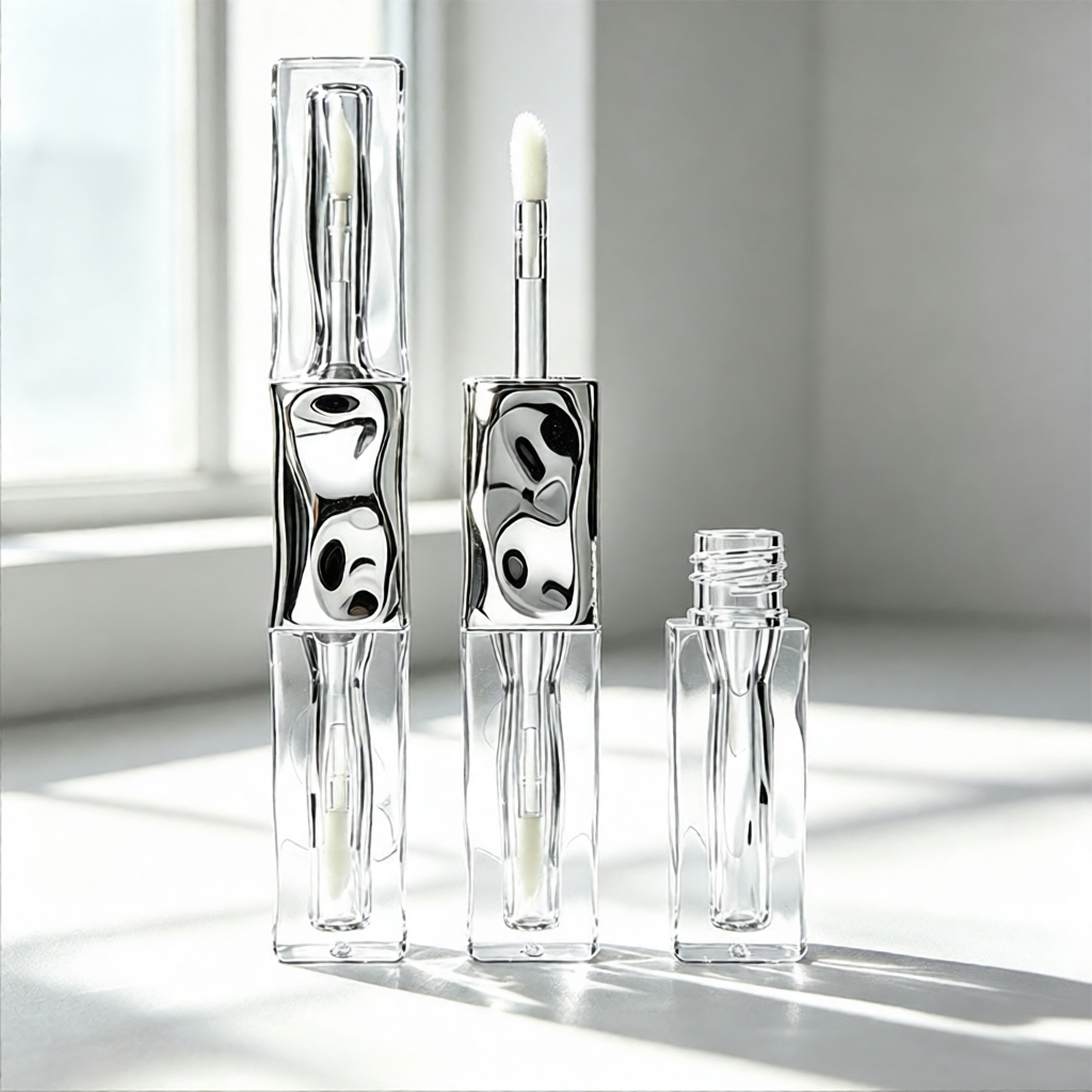 Lip gloss retail packaging and shelf display comparison