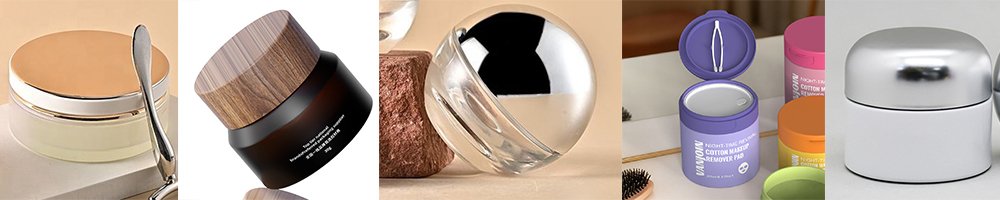 Custom molded geometric lid profiles for branded cosmetic packaging