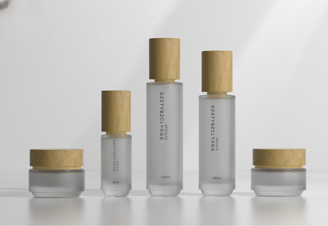 Frosted Glass Cosmetic Bottles