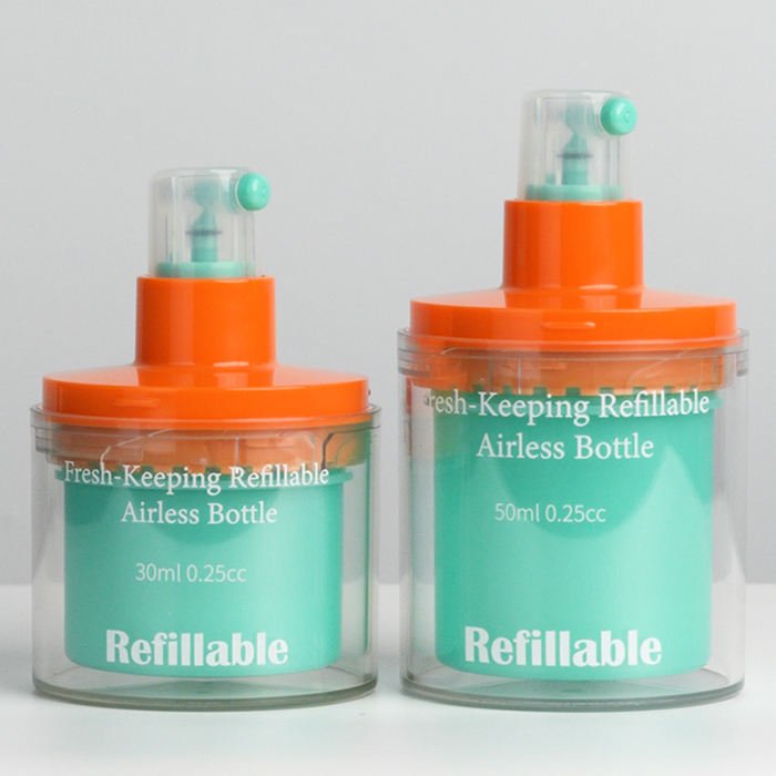 PP PETG and PCR material options for cosmetic airless container manufacturing