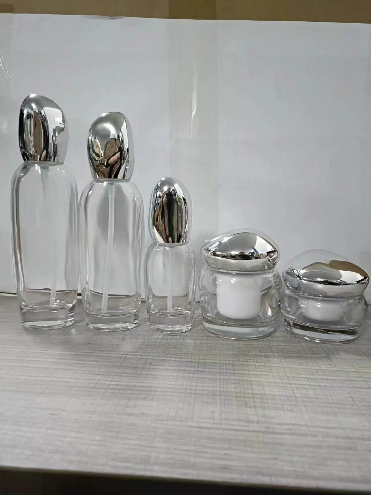 Standard unbranded clear plastic cosmetic jar before customization