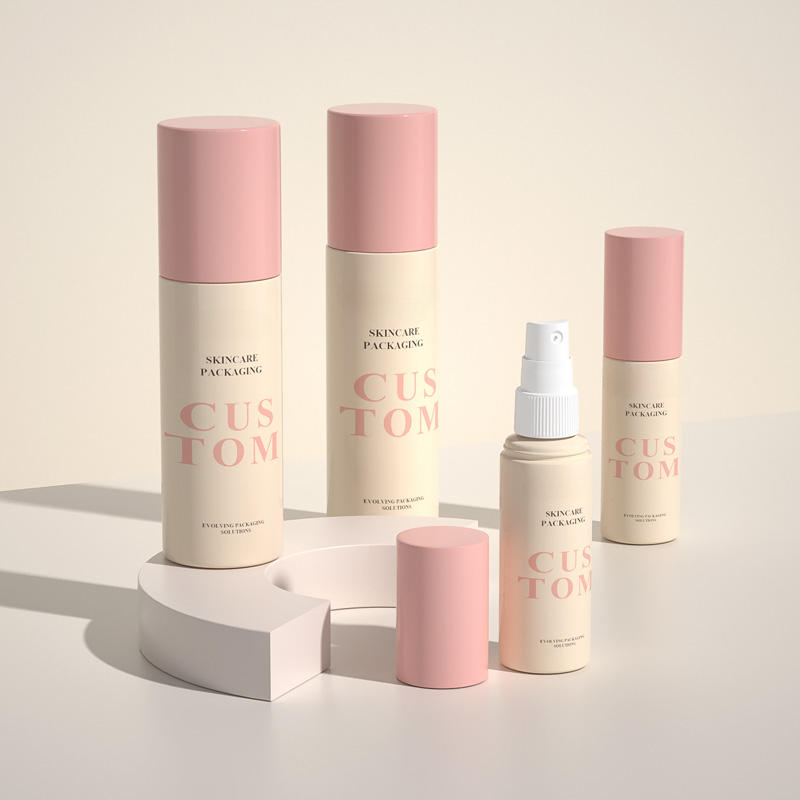 Multi-layer hybrid cosmetic bottle structure with metallic and clear finish