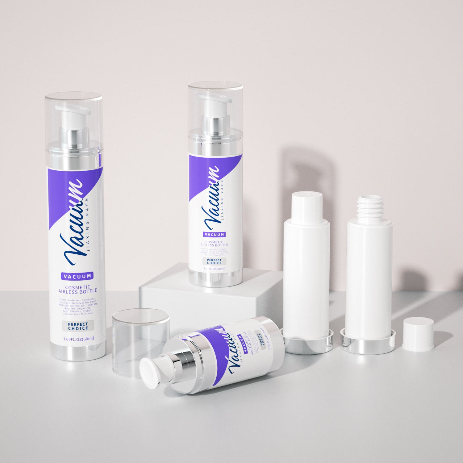 Skincare airless pump applications for daily lotions and sunscreens