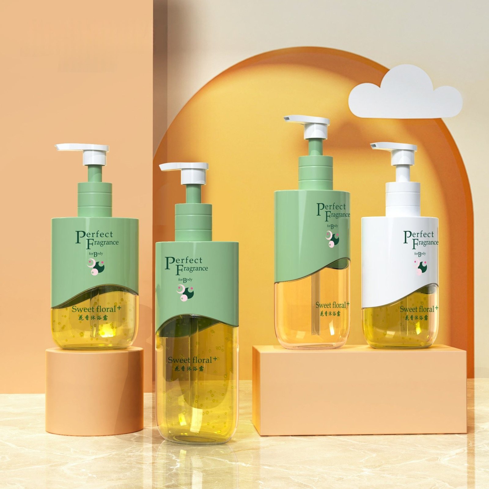 Custom plastic cosmetic bottles sample display