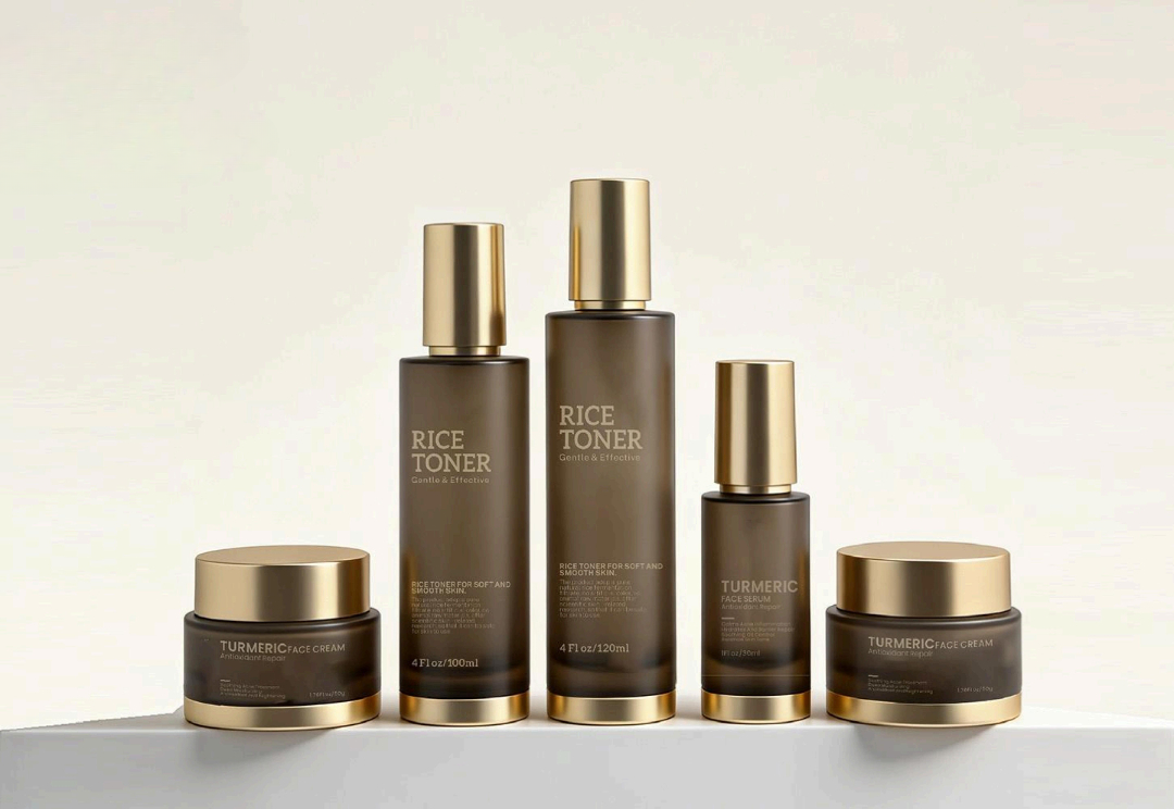 Frosted glass skincare bottle for light-sensitive formulations