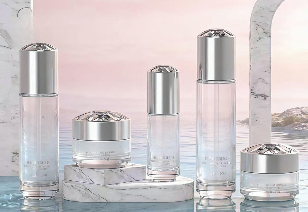 Luxury heavy bottom glass skincare bottle