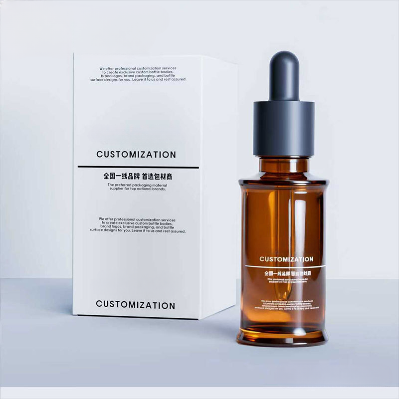 Custom glass dropper bottle for skincare serums