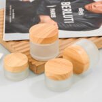 Cosmetic Frosted Glass Jars Luxury Eco Friendly Packaging