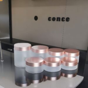 Cosmetic Frosted Glass Jars Luxury Eco Friendly Packaging