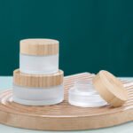 Cosmetic Frosted Glass Jars Luxury Eco Friendly Packaging