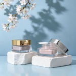 Square Glass Cosmetic Jars Eco Friendly Premium Packaging