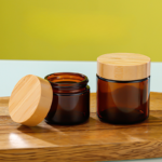 Bamboo Cap Glass Cosmetic Jars Eco Friendly Wholesale