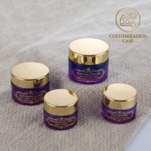 Ensemble de bocaux cosmétiques en verre de 7 ml à dégradé de couleurs de style luxe