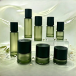 Frosted Green Glass Cosmetic Jars Wholesale and Customizatio