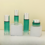 Frosted Green Glass Cosmetic Jars Wholesale and Customizatio