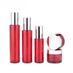 Red Glass Cosmetic Jars Wholesale Luxury UV Protection