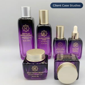 Guide des bocaux et bouteilles cosmétiques en verre violet foncé