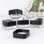 .Pots en verre de 0,25 oz pour cosmétiques et échantillons