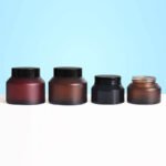 Brown Glass Cosmetic Jars for UV Protection and Freshness