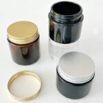 Glass Cosmetic Jar With Black Aluminium Cap Guide