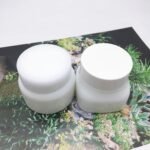 Opal White Glass Cosmetic Cream Jar for Luxury Skincare