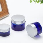 Blue Glass Cosmetic Jars Wholesale Sizes and Features