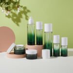 Frosted Green Glass Cosmetic Jars Wholesale and Customizatio
