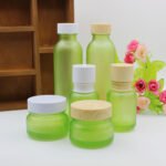 Frosted Green Glass Cosmetic Jars Wholesale and Customizatio