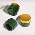 Frosted Green Glass Cosmetic Jars Wholesale and Customizatio