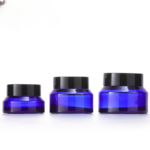 Blue Glass Cosmetic Jars Wholesale Sizes and Features